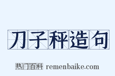 刀子秤造句是什么意思的图片